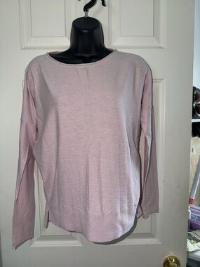 Vince Women’s Relaxed Cotton Pink Long Sleeve Pullover